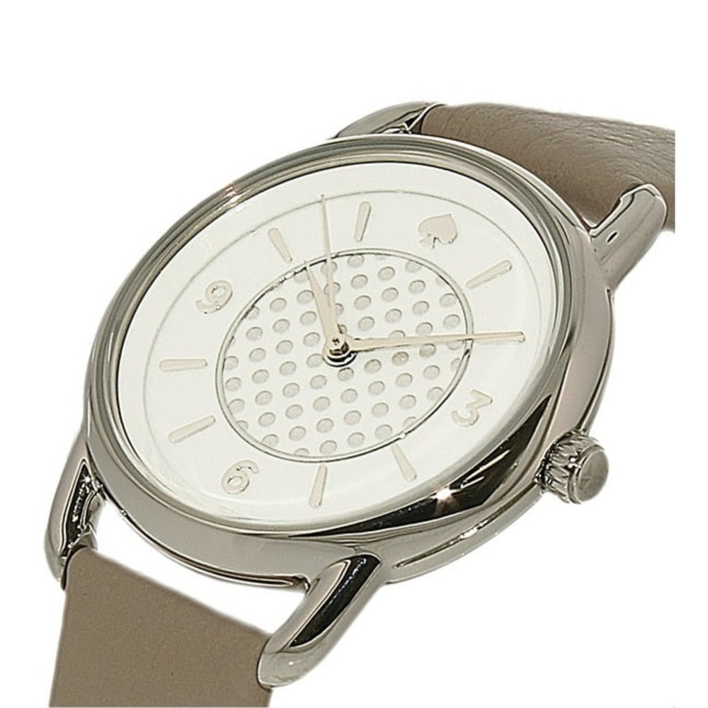 Kate Spade Boathouse Wrist Watch KSW1163 - Leather Taupe Beige Stainless Steel - Picture 7 of 8